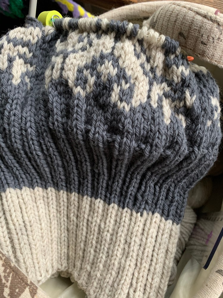 beginning the snowflake pattern