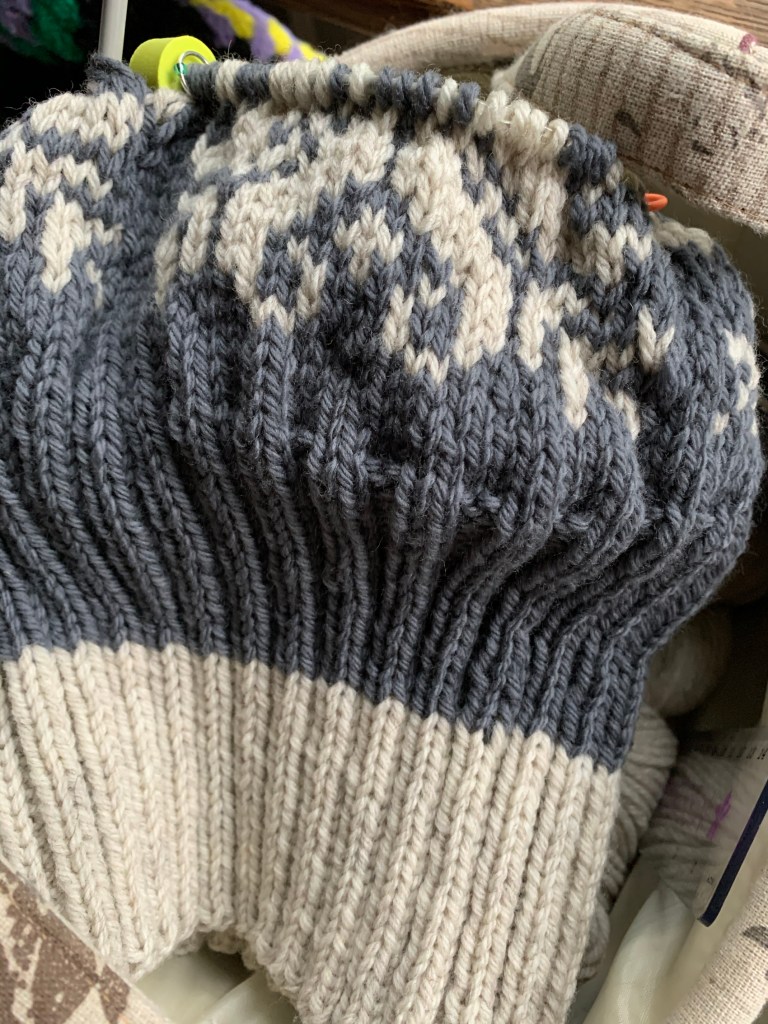 beginning the snowflake pattern