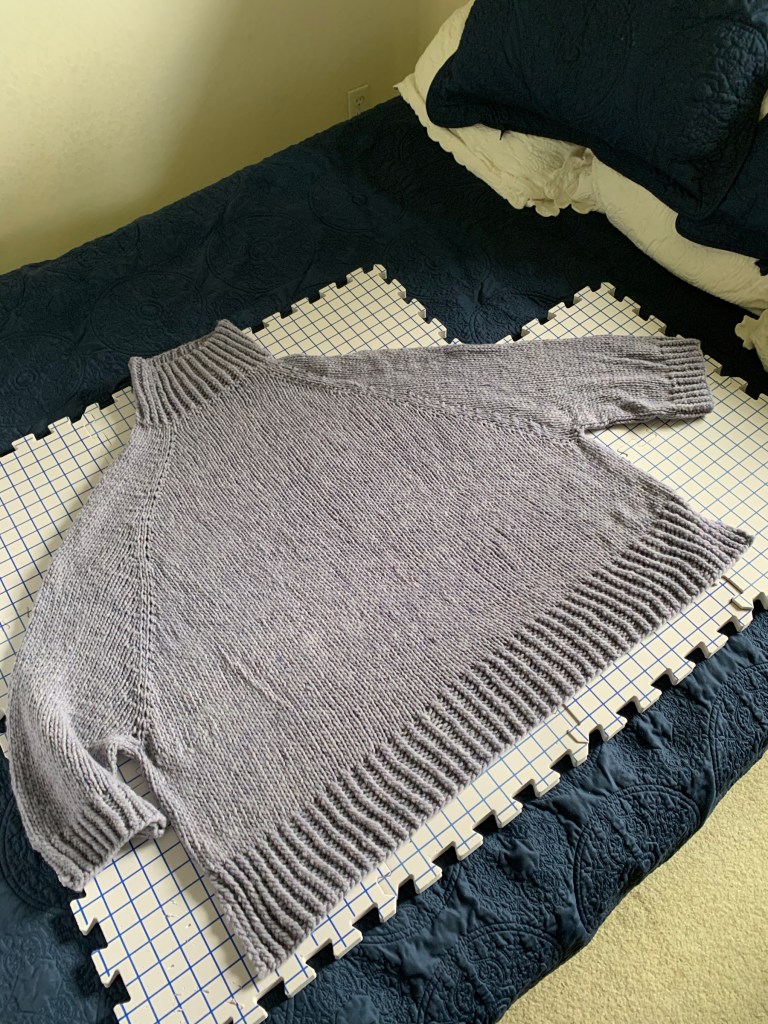 Turtle Dove sweater drying