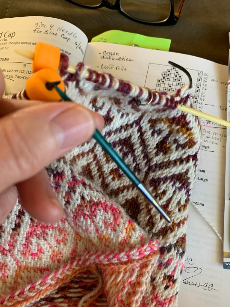 broken knitting needle white knitting