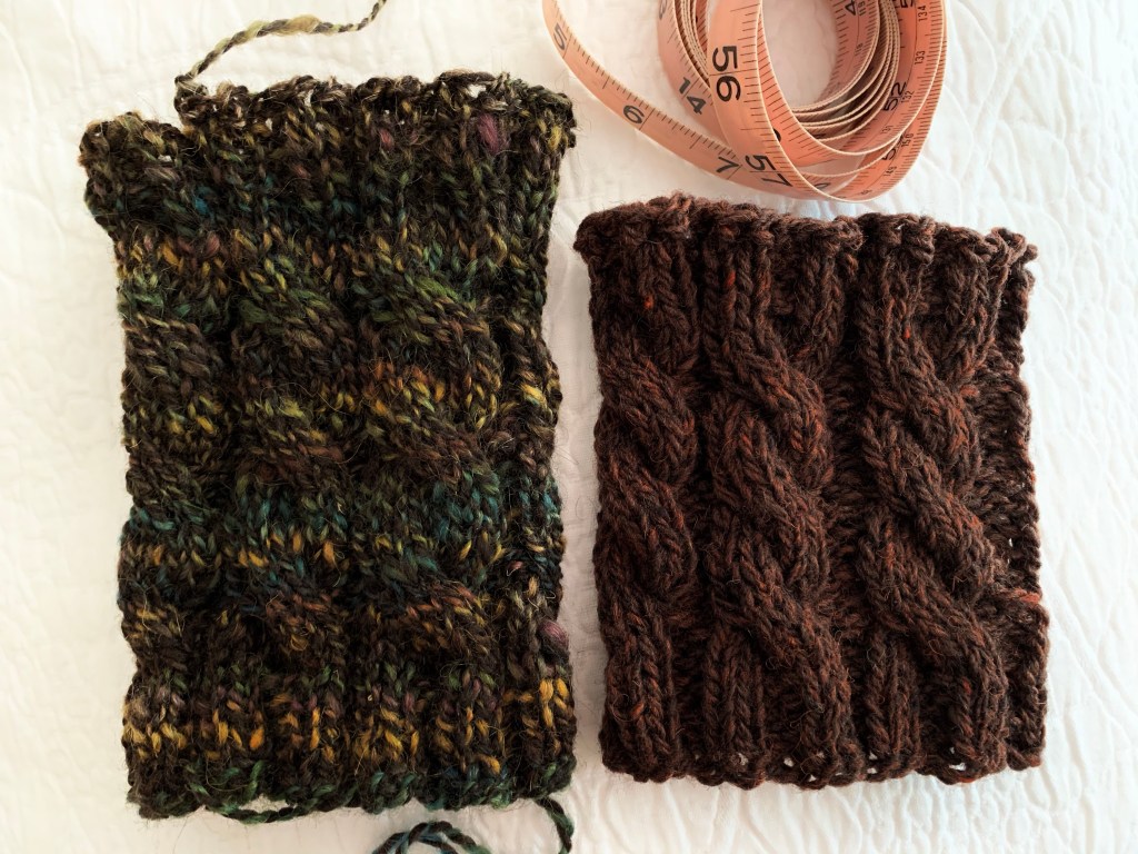 boot cuffs hand knit in wool