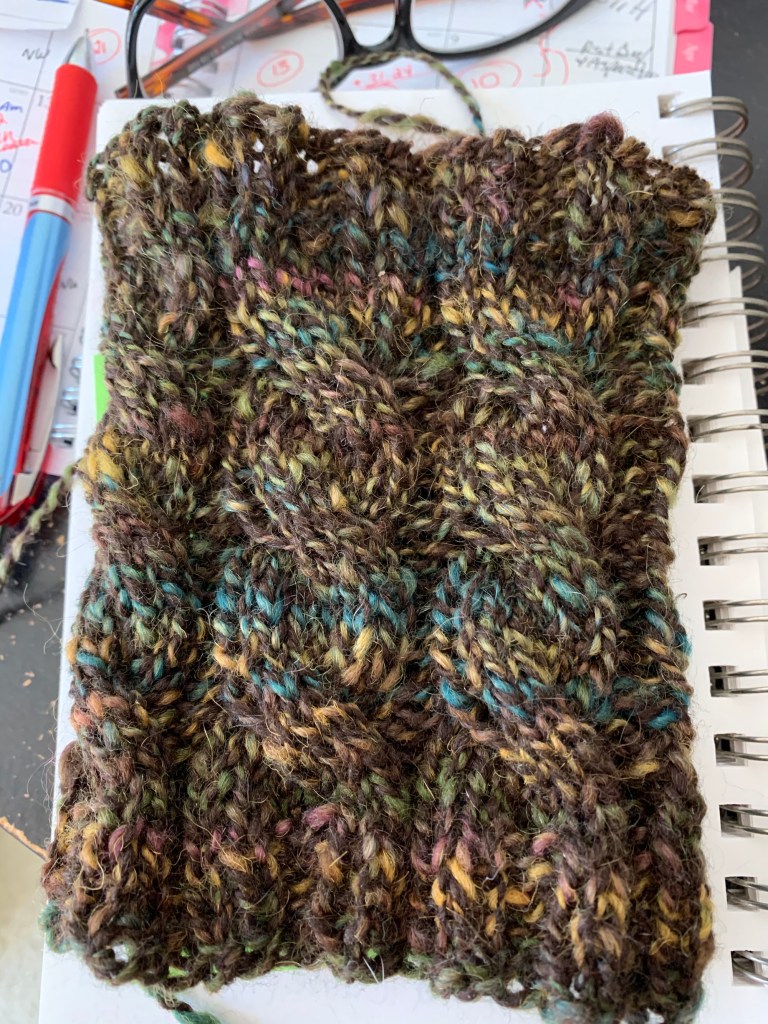 Boot cuff in handspun yarn