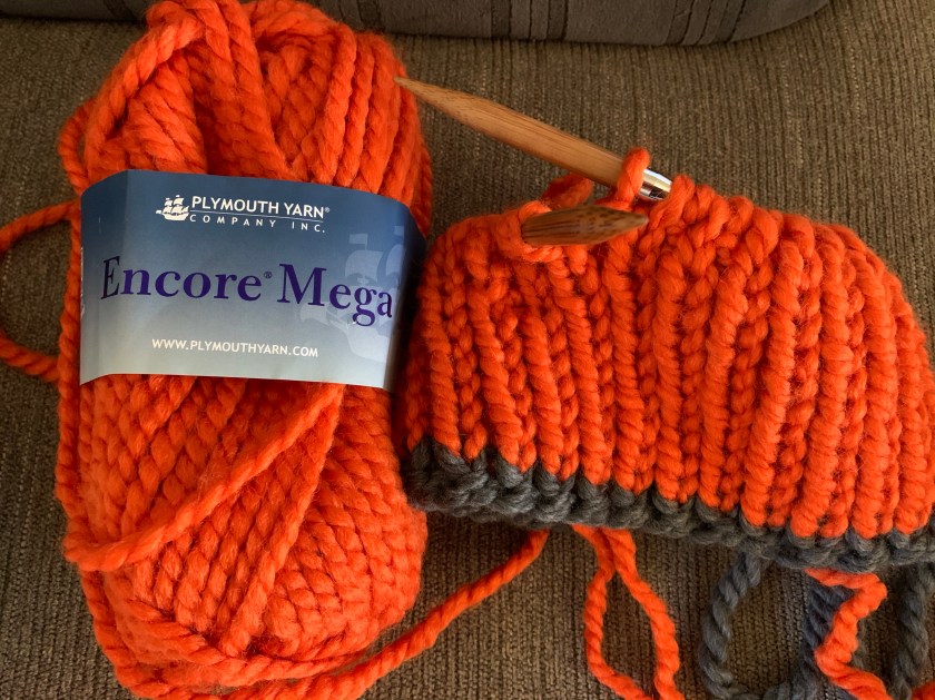 Encore Mega bulky orange yarn