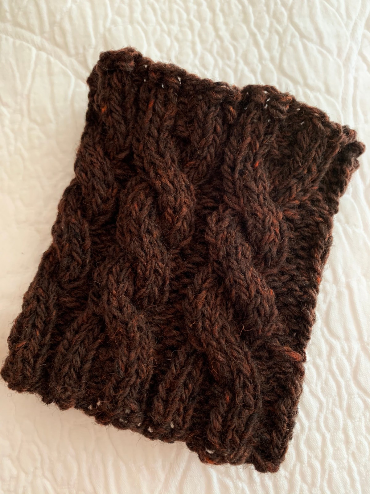 wool cable boot cuff