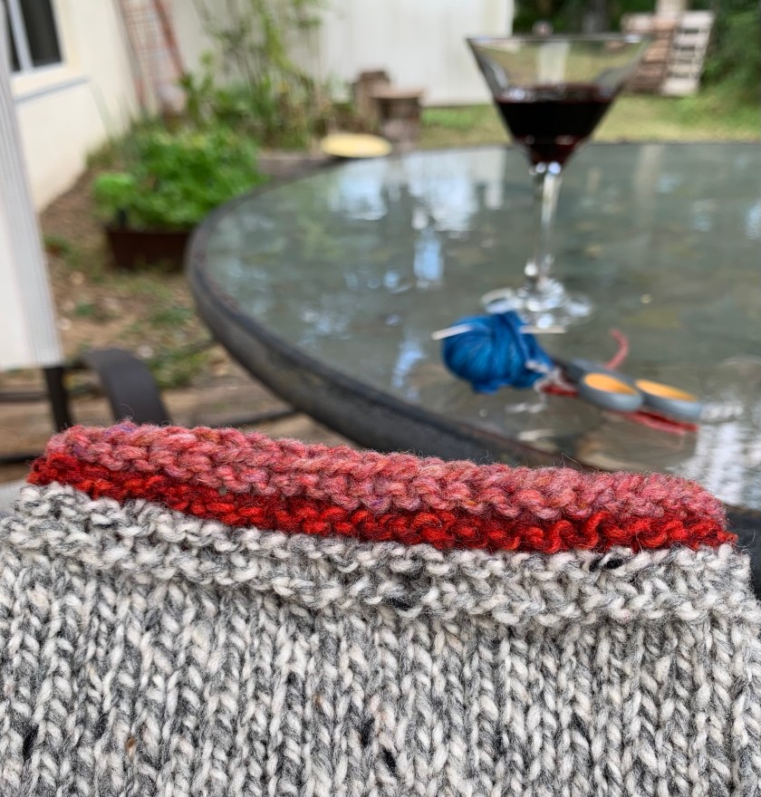 Cobblestone garter stitch cuff in colors