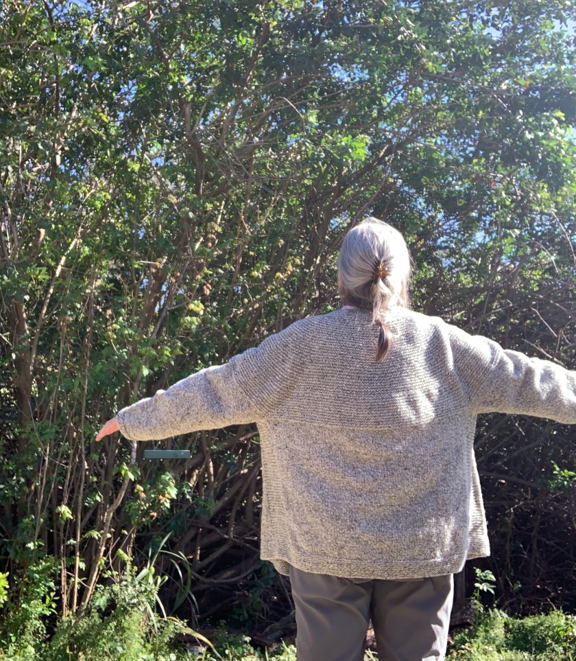 modeling the Cobblestone Cardigan