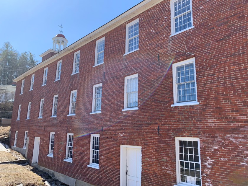 Brick mill building of Harrisville Designs