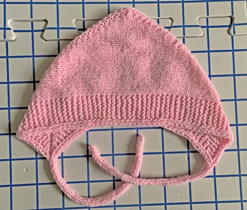 baby hat bonnet ties CoBaSi knit