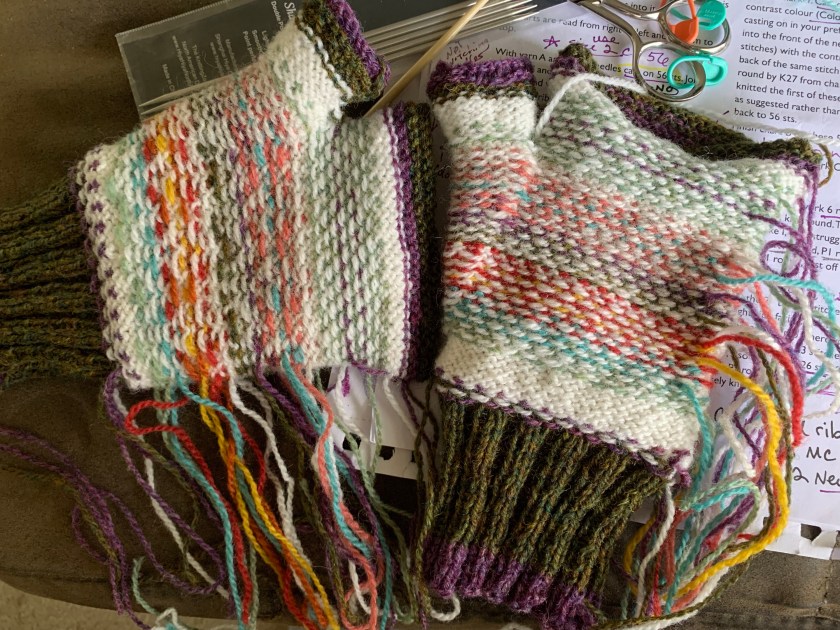 stranded colorwork floats and ends to weave in
