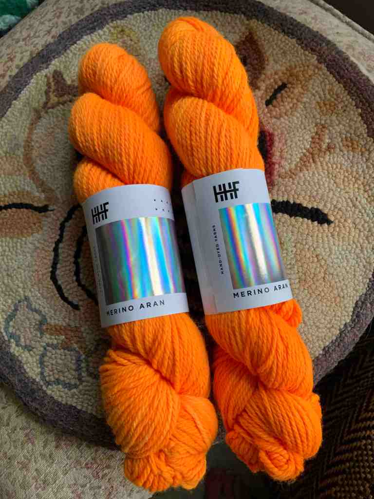 Hedgehog Fibres yarn “kid you not” orange