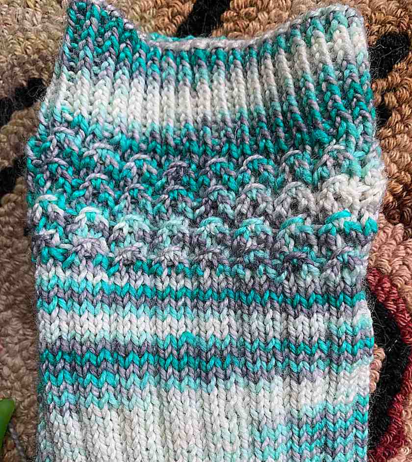 knitting “shell cottage” socks