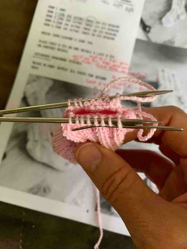 baby sock kitchener stitch