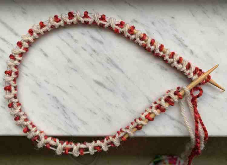 brioche cast on Italian tubular