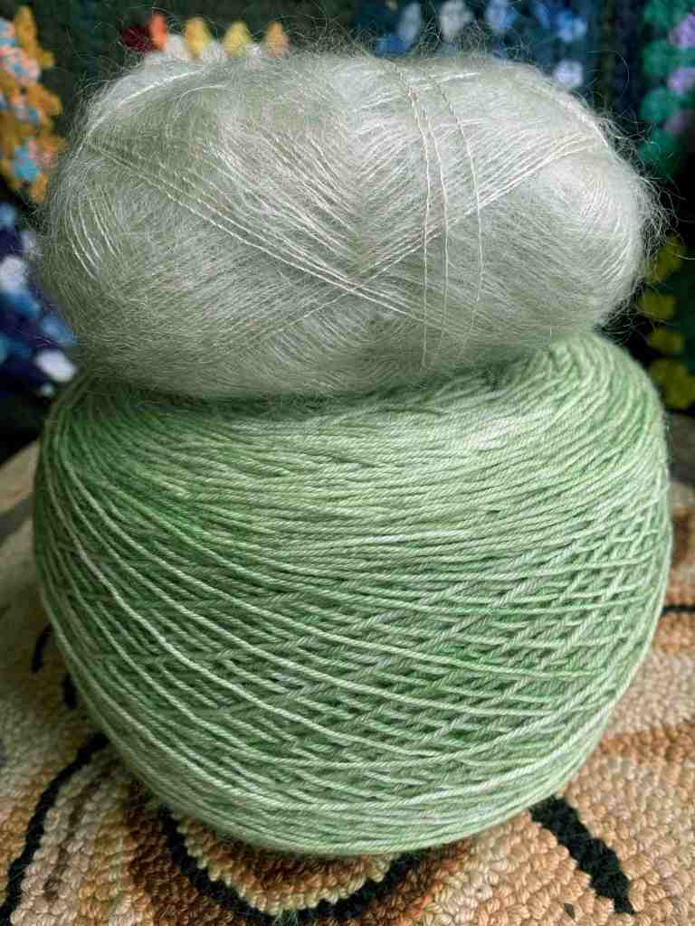 Miss Babs Katahdin yarn and Filcolana mohair