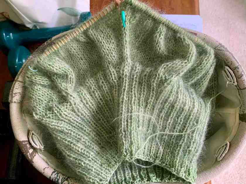 short row shaping on Calliope sweater