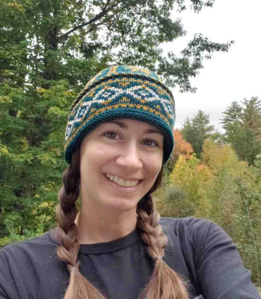 triple patterned watchcap in Arbor yarn