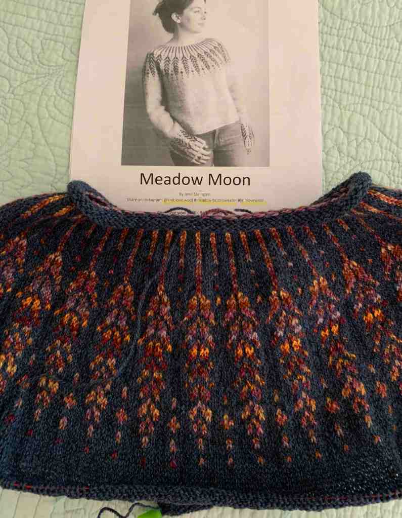 knitting Meadow moon fair isle sweater