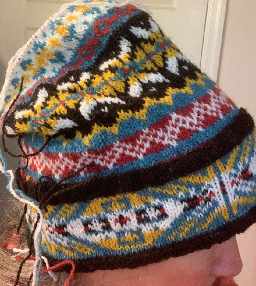 Fair Isle fisherman’s kep Shetland wool