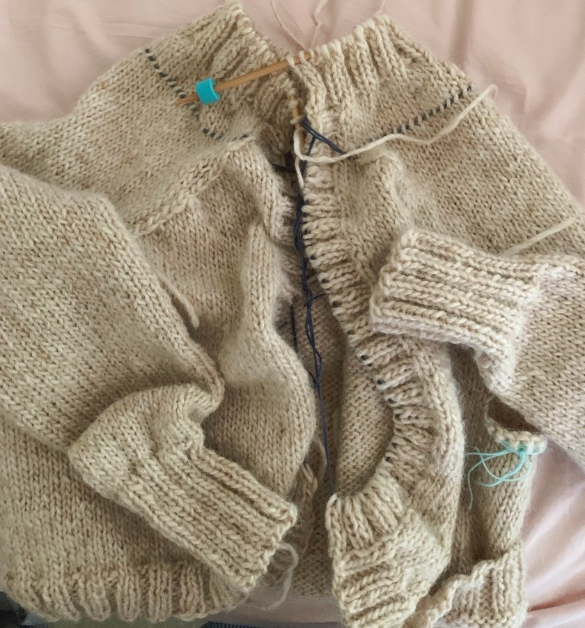 Carbeth cardigan knitting