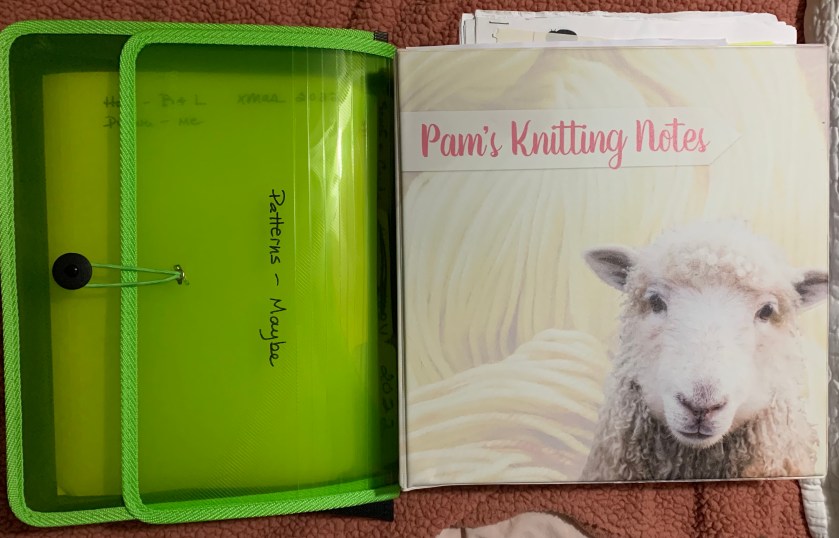 organizing knitting patterns