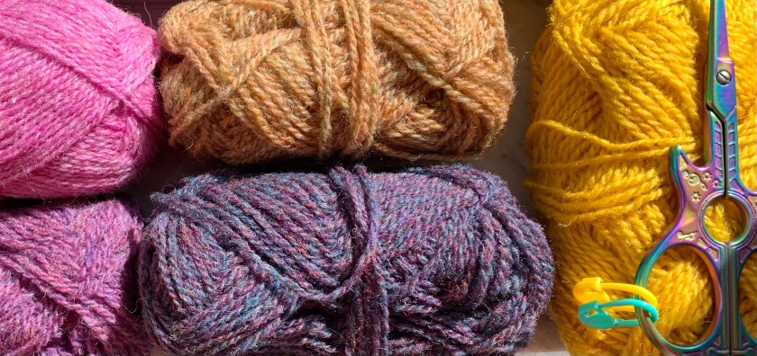 wool yarn in the sun