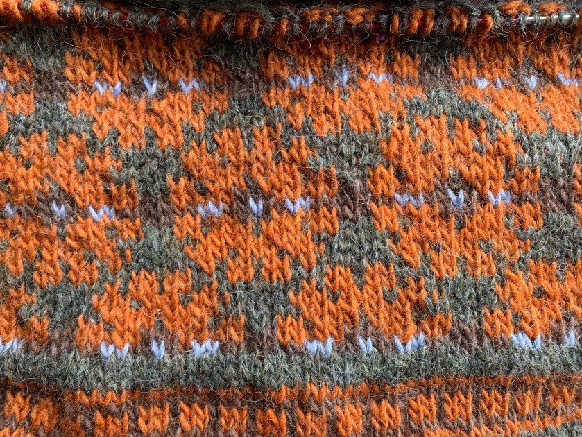 Staka colorwork vest in Lopi yarn