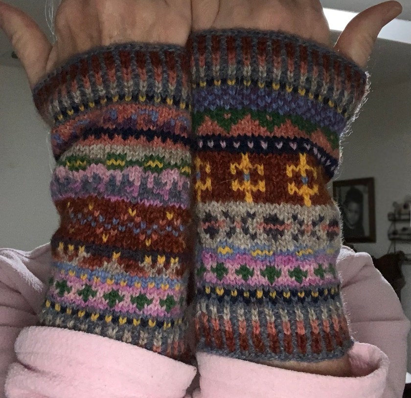 Fair Isle wrist warmers