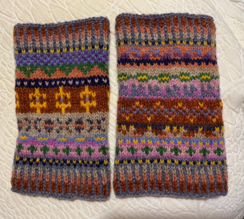 Fair Isle wrist warmers