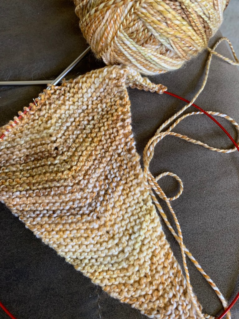 Hidden Gems shawl knitting