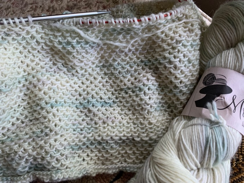 Honey cowl knitting Mrs. Crosby yarn