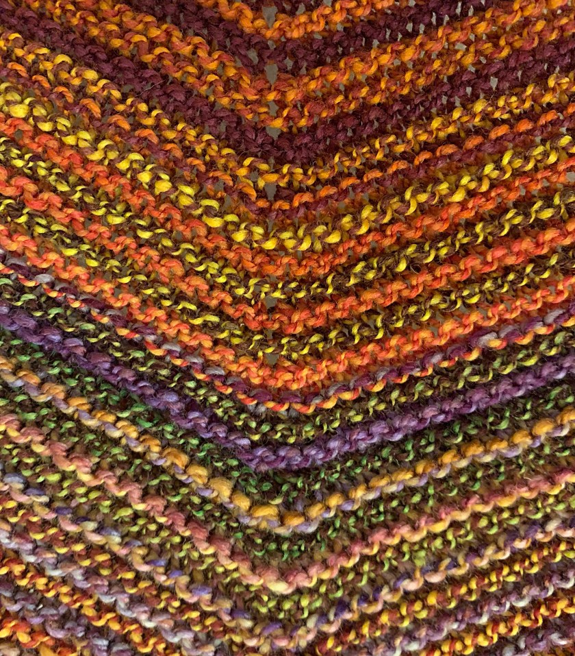 Hidden Gems shawl knitting