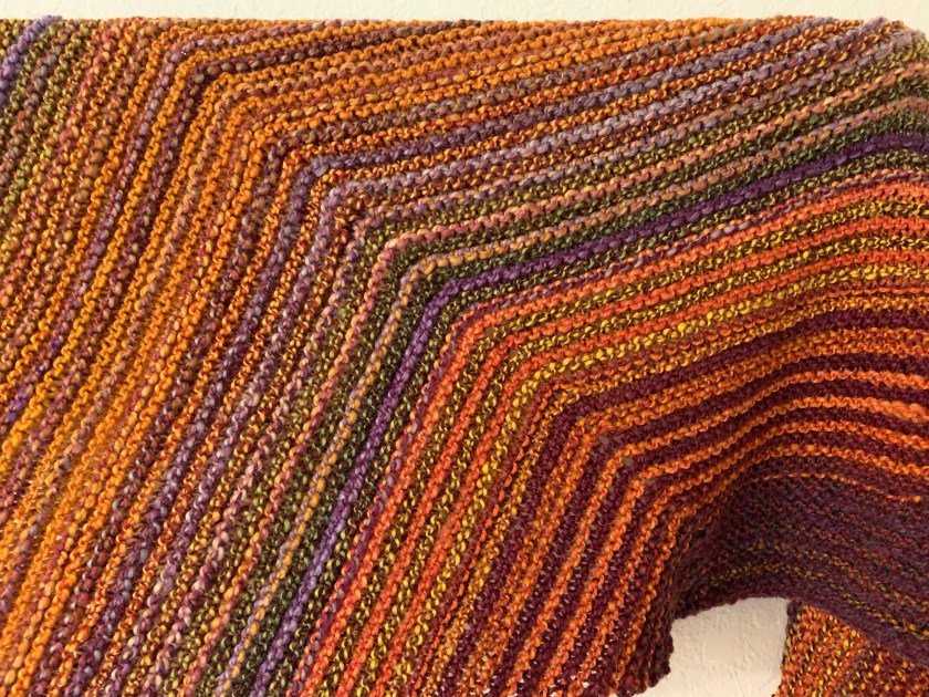 Hidden Gems shawl knitting