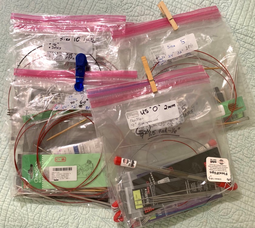 storing knitting needles