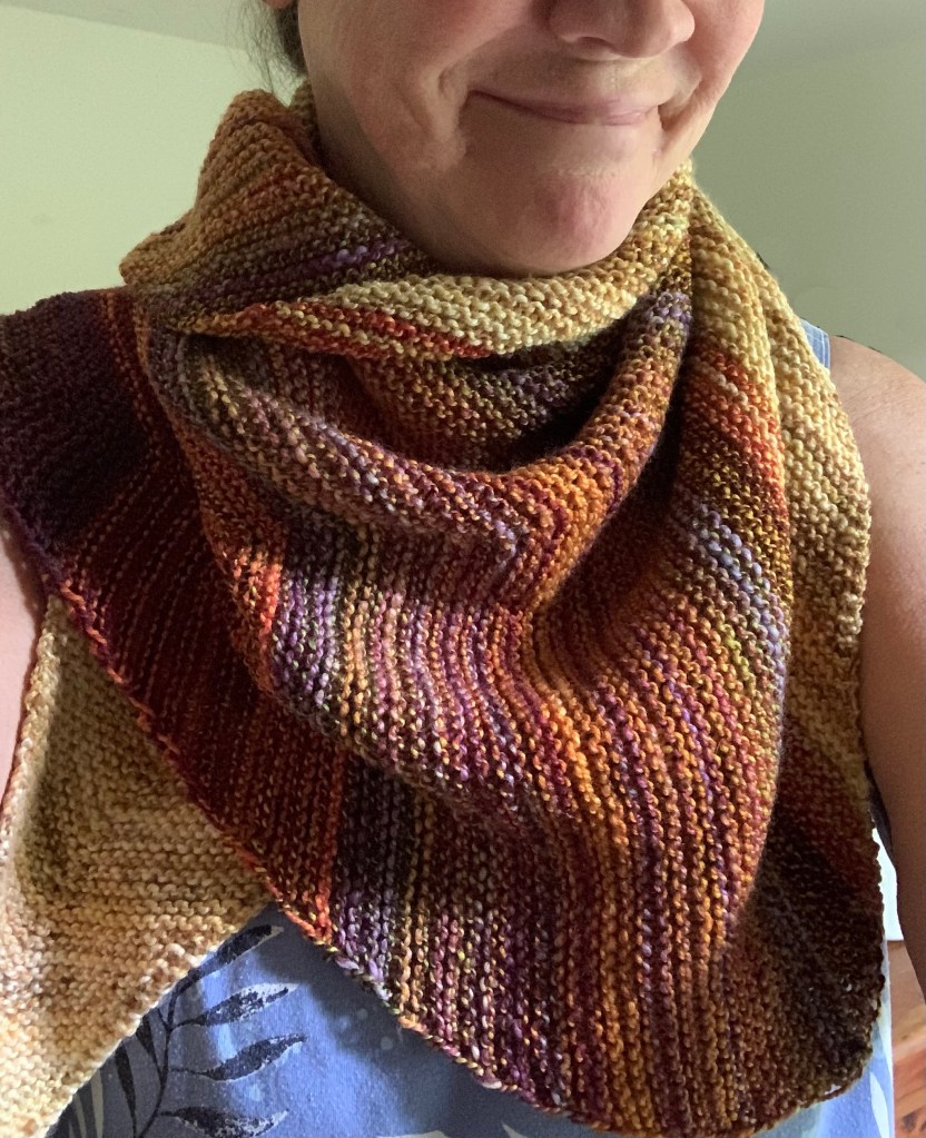 Hidden Gems shawl knitting