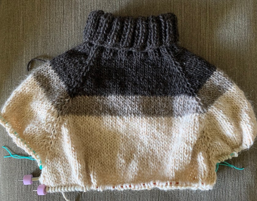 Bulky Turtleneck separating sleeves