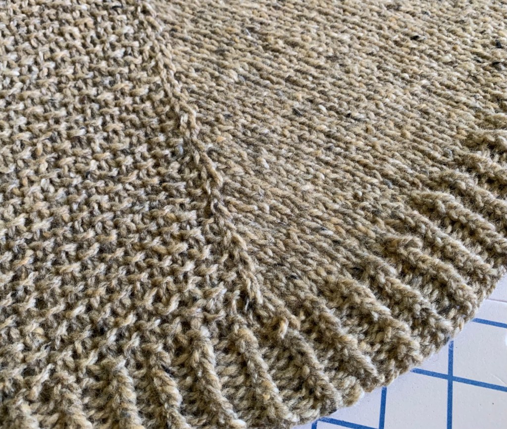 Blocking the poncho to dry