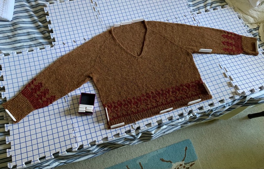 drying my hand knit sweater