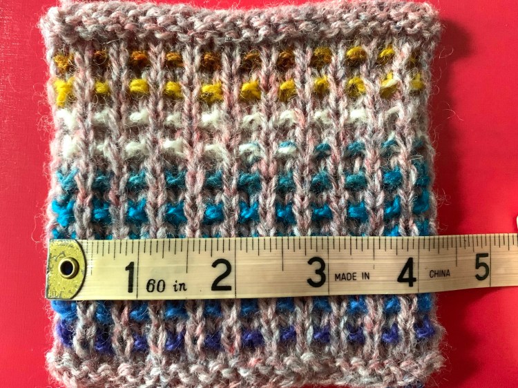 gauge swatch for Trove