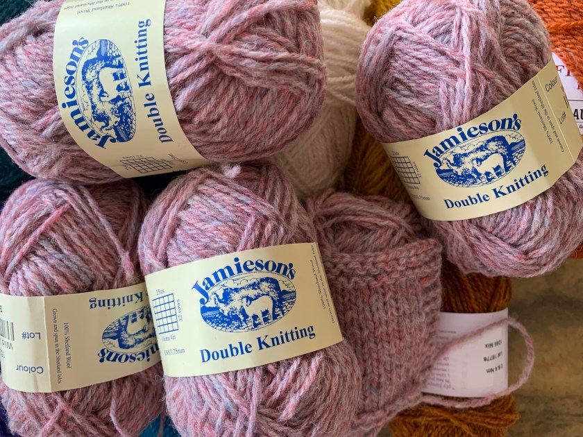 Jamieson’s DK yarn pink lavender