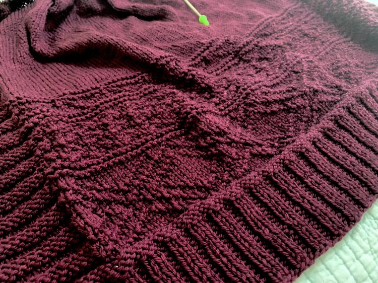 Knitting the Brodgar Poncho