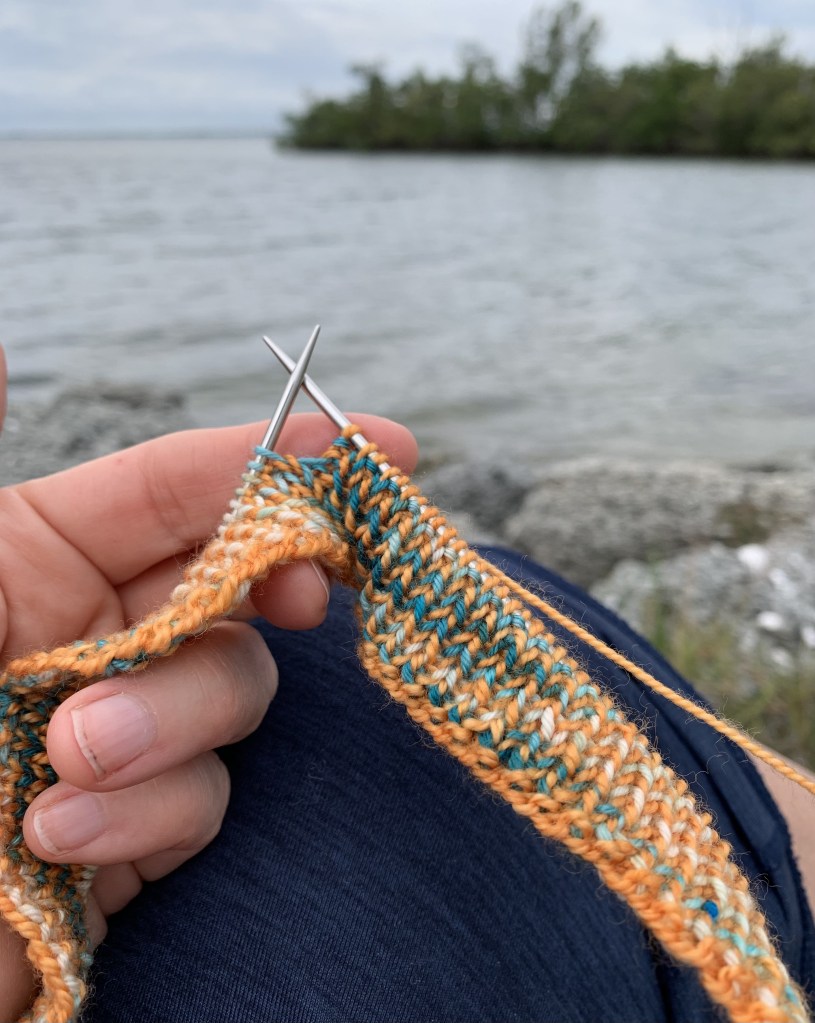 Knitting the watch cap