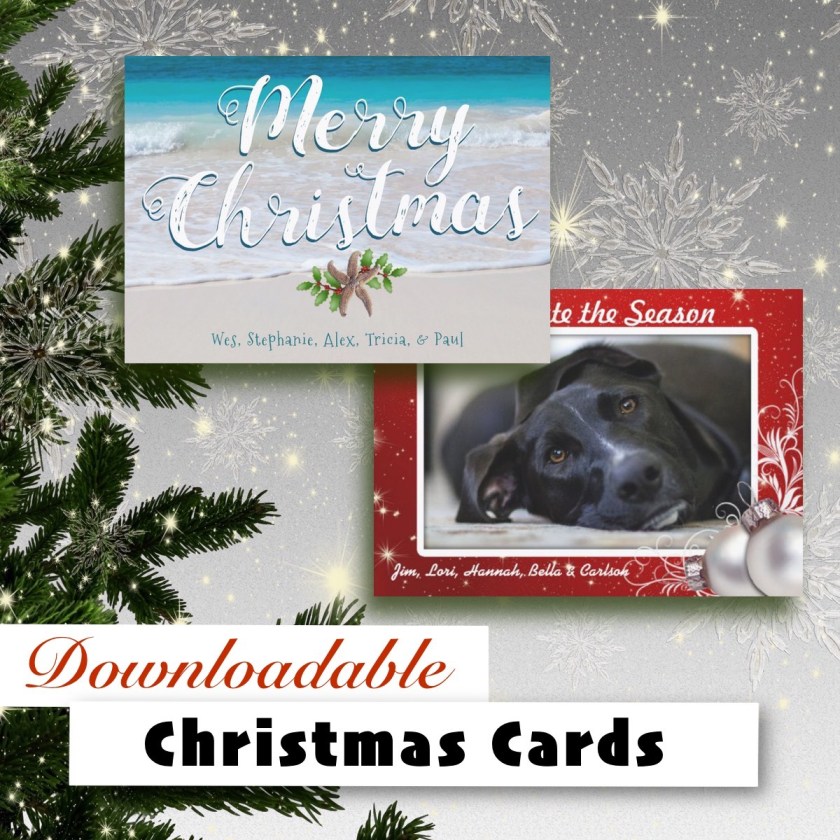 Custom Christmas cards as downloads