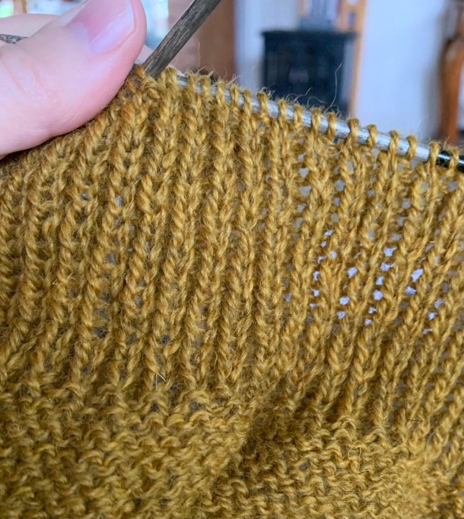 wrong side twisted rib knitting