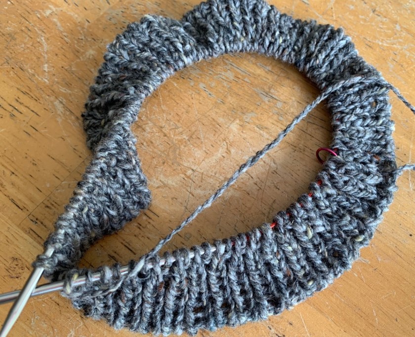 tubular cast on ribbed hat knitting