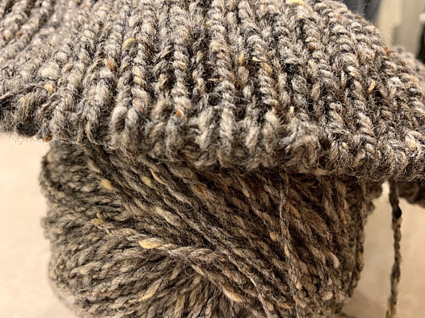tubular cast on hat edge