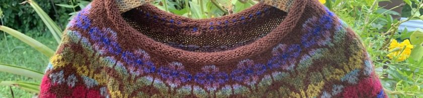 short sleeve colorwork sweater