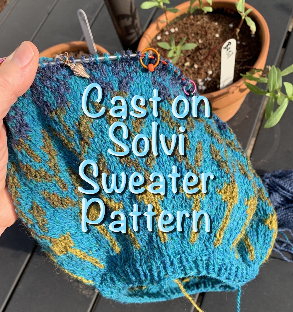 Cast on Solvi sweater knitting pattern