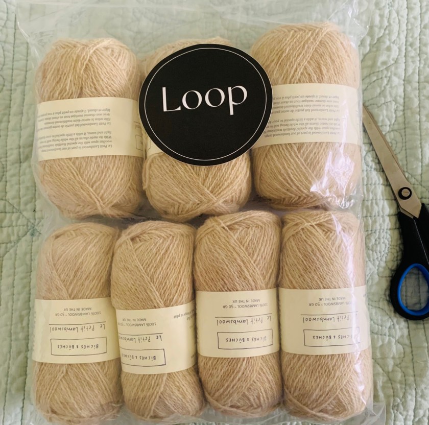 beige yarn skeins from Loop yarn