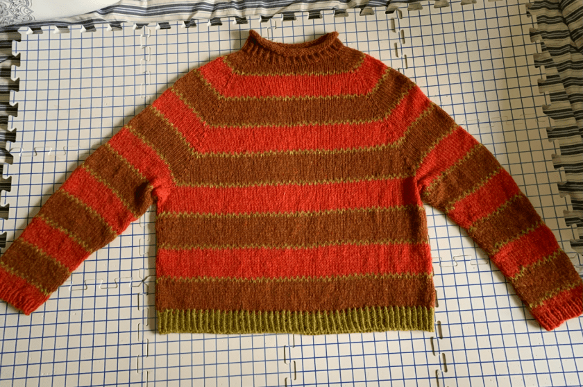 Warm up pullover using Peace Fleece wool yarn