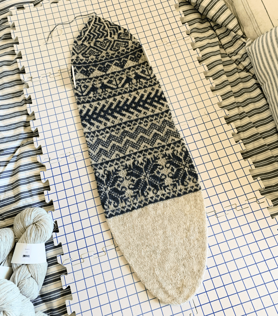 Doublemassa drying on blocking boards